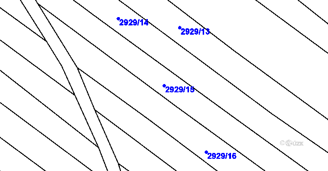 Parcela st. 2929/15 v KÚ Mistřice I, Katastrální mapa