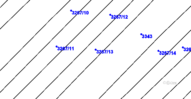 Parcela st. 3267/13 v KÚ Mistřice I, Katastrální mapa