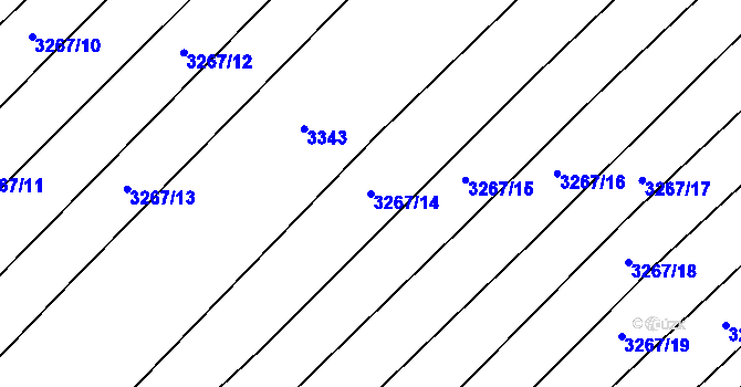 Parcela st. 3267/14 v KÚ Mistřice I, Katastrální mapa