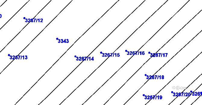 Parcela st. 3267/15 v KÚ Mistřice I, Katastrální mapa