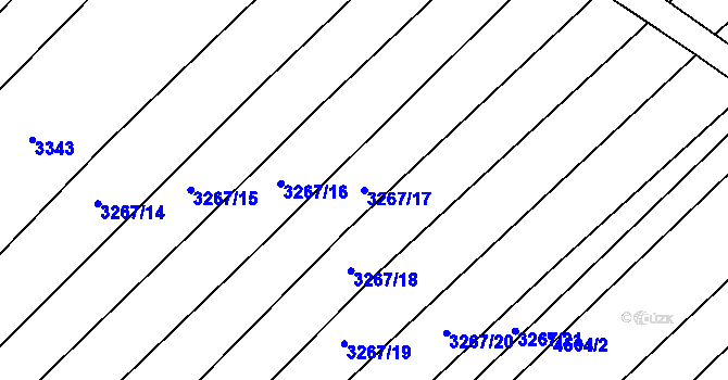 Parcela st. 3267/17 v KÚ Mistřice I, Katastrální mapa