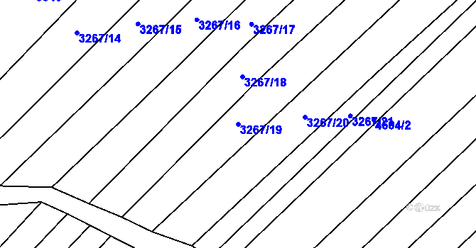 Parcela st. 3267/19 v KÚ Mistřice I, Katastrální mapa