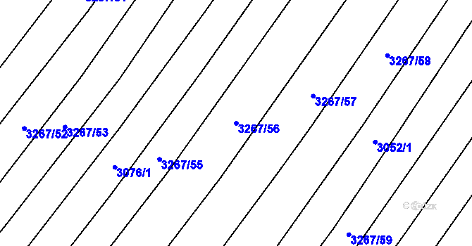 Parcela st. 3267/56 v KÚ Mistřice I, Katastrální mapa