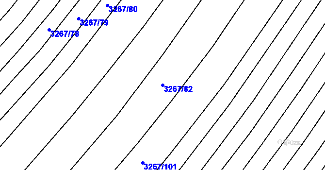 Parcela st. 3267/82 v KÚ Mistřice I, Katastrální mapa