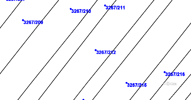 Parcela st. 3267/212 v KÚ Mistřice I, Katastrální mapa