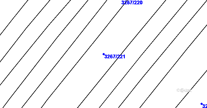 Parcela st. 3267/221 v KÚ Mistřice I, Katastrální mapa