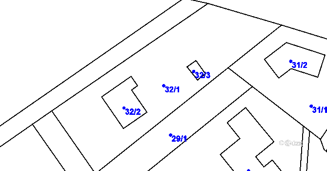 Parcela st. 32/1 v KÚ Mistřovice, Katastrální mapa