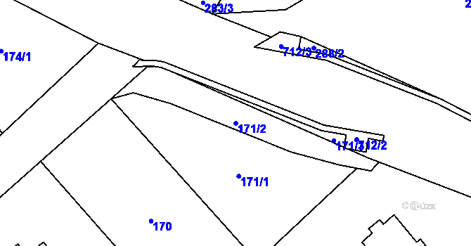 Parcela st. 171/2 v KÚ Mistřovice, Katastrální mapa
