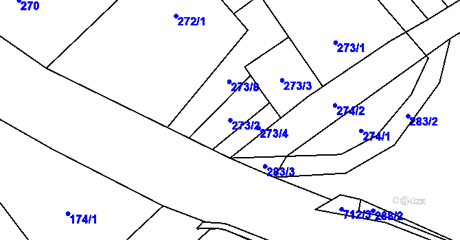 Parcela st. 273/2 v KÚ Mistřovice, Katastrální mapa