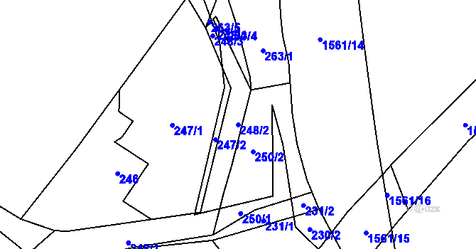 Parcela st. 248/2 v KÚ Mosty u Českého Těšína, Katastrální mapa