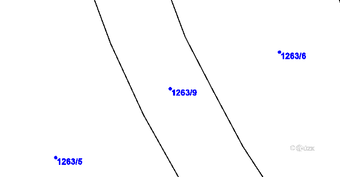 Parcela st. 1263/9 v KÚ Mosty u Českého Těšína, Katastrální mapa
