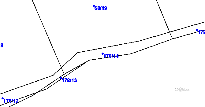 Parcela st. 178/14 v KÚ Kakovice, Katastrální mapa