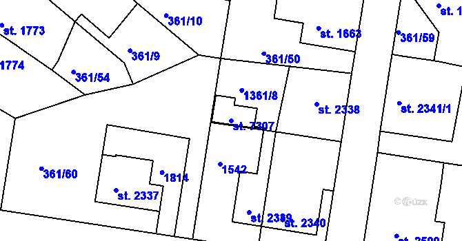 Parcela st. 7307 v KÚ Mladá Boleslav, Katastrální mapa