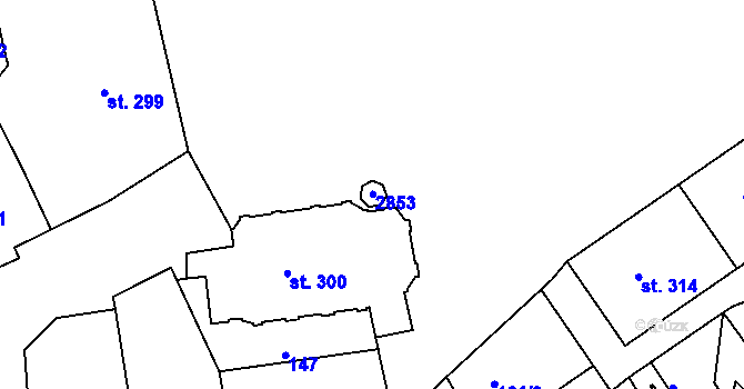 Parcela st. 898 v KÚ Mladá Boleslav, Katastrální mapa