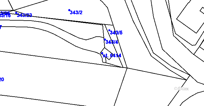 Parcela st. 6414 v KÚ Mladá Boleslav, Katastrální mapa