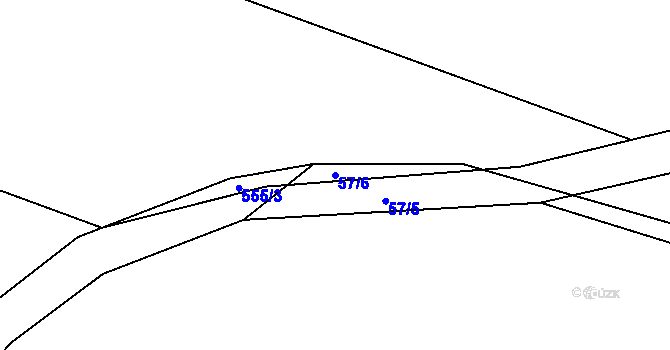 Parcela st. 57/6 v KÚ Čejetice u Mladé Boleslavi, Katastrální mapa