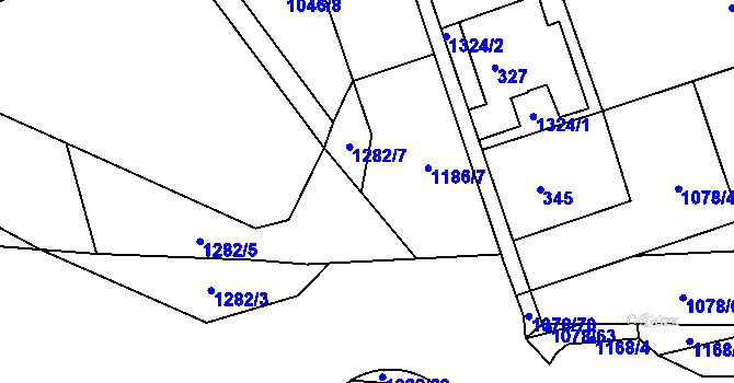 Parcela st. 1282/6 v KÚ Debř, Katastrální mapa