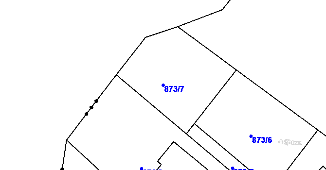 Parcela st. 873/7 v KÚ Debř, Katastrální mapa