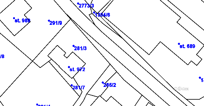 Parcela st. 2674/33 v KÚ Mladé Buky, Katastrální mapa