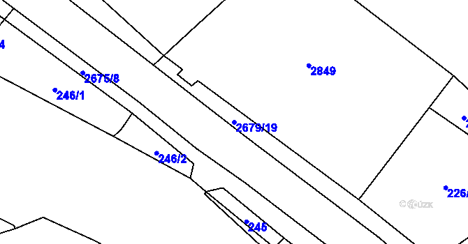 Parcela st. 2679/19 v KÚ Mladé Buky, Katastrální mapa