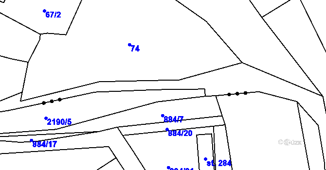 Parcela st. 440/2 v KÚ Mladecko, Katastrální mapa
