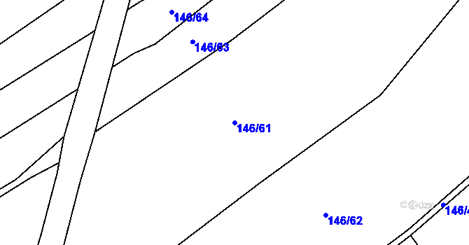 Parcela st. 146/61 v KÚ Měrotín, Katastrální mapa