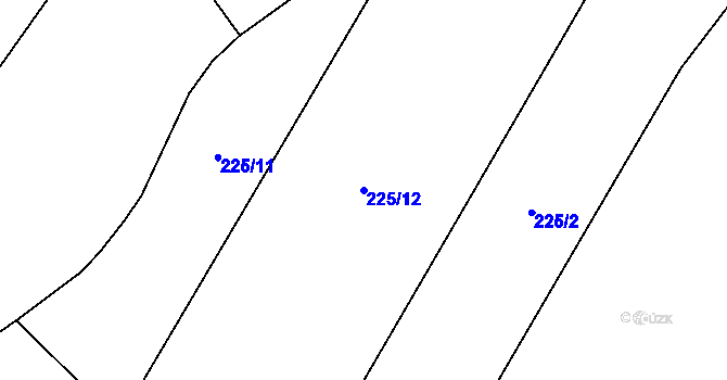 Parcela st. 225/12 v KÚ Mladeč, Katastrální mapa