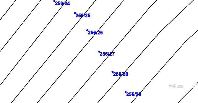 Parcela st. 256/27 v KÚ Mladeč, Katastrální mapa