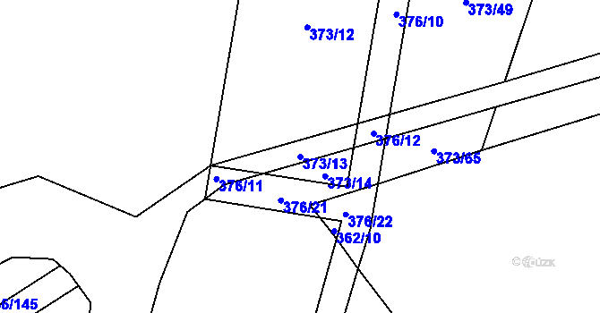 Parcela st. 373/13 v KÚ Mladeč, Katastrální mapa