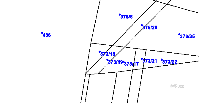 Parcela st. 373/18 v KÚ Mladeč, Katastrální mapa