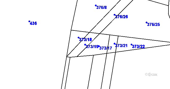Parcela st. 373/19 v KÚ Mladeč, Katastrální mapa