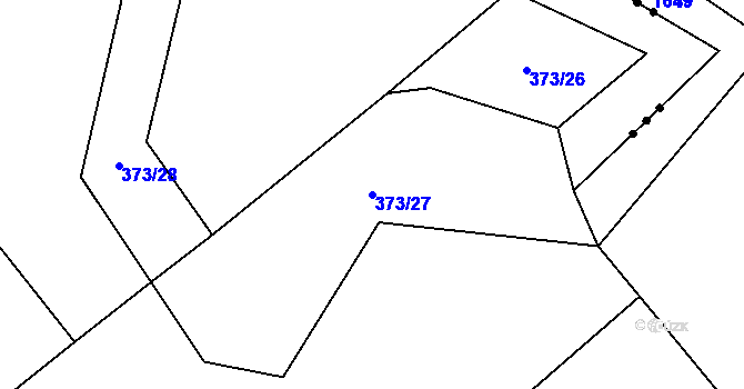 Parcela st. 373/27 v KÚ Mladeč, Katastrální mapa
