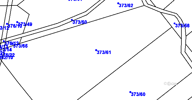 Parcela st. 373/61 v KÚ Mladeč, Katastrální mapa