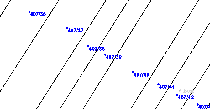 Parcela st. 407/39 v KÚ Mladeč, Katastrální mapa