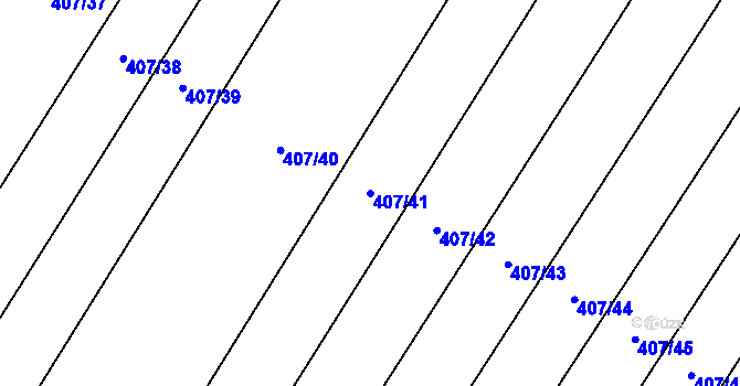 Parcela st. 407/41 v KÚ Mladeč, Katastrální mapa