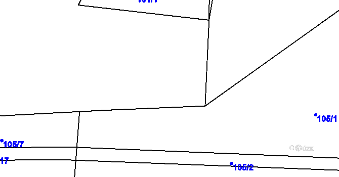 Parcela st. 100/4 v KÚ Hubojedy, Katastrální mapa