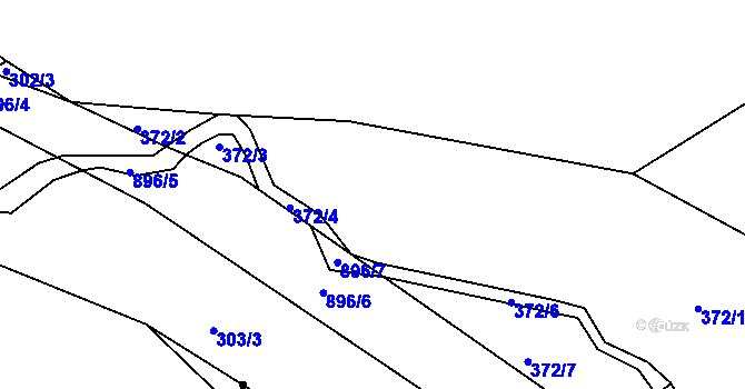 Parcela st. 372/5 v KÚ Mladějov v Čechách, Katastrální mapa