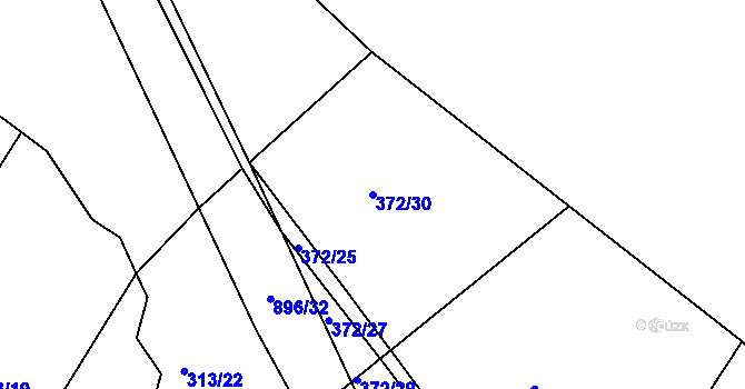 Parcela st. 372/30 v KÚ Mladějov v Čechách, Katastrální mapa