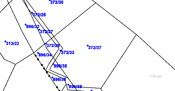 Parcela st. 372/37 v KÚ Mladějov v Čechách, Katastrální mapa