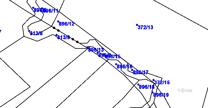 Parcela st. 896/15 v KÚ Mladějov v Čechách, Katastrální mapa