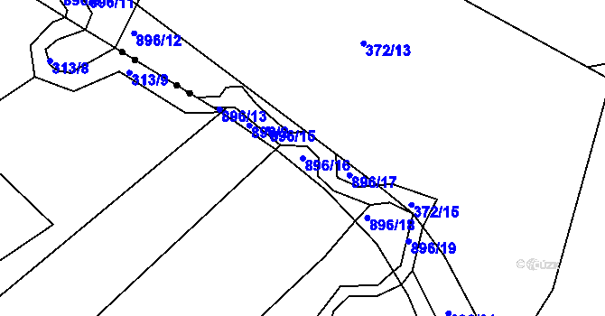 Parcela st. 896/16 v KÚ Mladějov v Čechách, Katastrální mapa