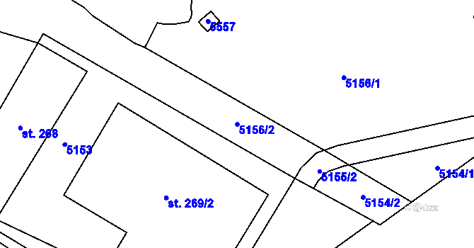 Parcela st. 5156/2 v KÚ Mladkov, Katastrální mapa
