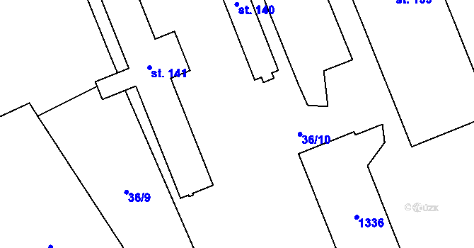 Parcela st. 55/3 v KÚ Mladoňov u Oskavy, Katastrální mapa