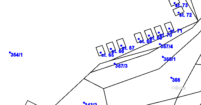 Parcela st. 65 v KÚ Chrášťovice u Mladotic, Katastrální mapa