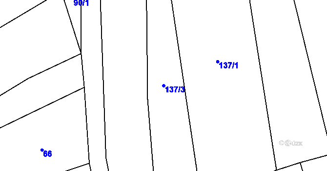 Parcela st. 137/3 v KÚ Chrášťovice u Mladotic, Katastrální mapa