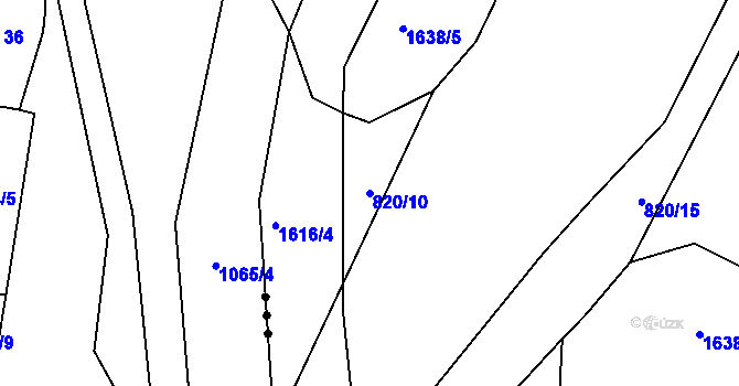 Parcela st. 820/10 v KÚ Mladotice, Katastrální mapa