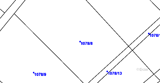 Parcela st. 1078/8 v KÚ Mladotice, Katastrální mapa