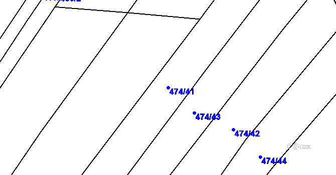 Parcela st. 474/41 v KÚ Mladotice, Katastrální mapa