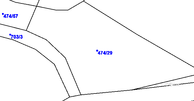 Parcela st. 474/29 v KÚ Mladotice, Katastrální mapa