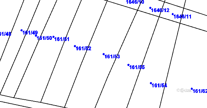 Parcela st. 161/53 v KÚ Mladotice, Katastrální mapa